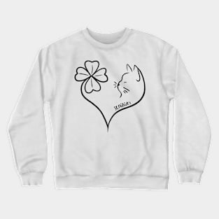 St Patrick's clover cat Crewneck Sweatshirt